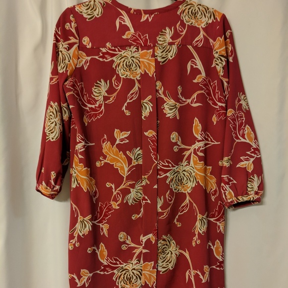 Magenta Floral Dress - Picture 2 of 3